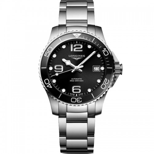 Longines Hydroconquest black automatic 39mm - L3.780.4.56.6