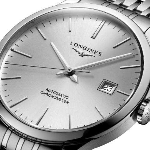 Longines Record Silver Chronometer Automatic - L2.821.4.72.6