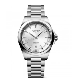 Longines Conquest silver automatic watch 38mm - L3.720.4.72.6