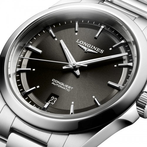 Longines Conquest black automatic watch 38mm - L3.720.4.52.6