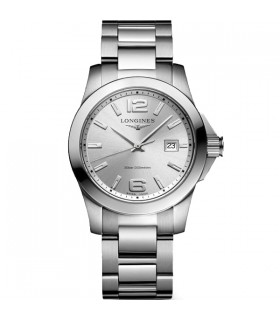 Longines Conquest silver Quartz watch 34mm - L3.377.4.76.6