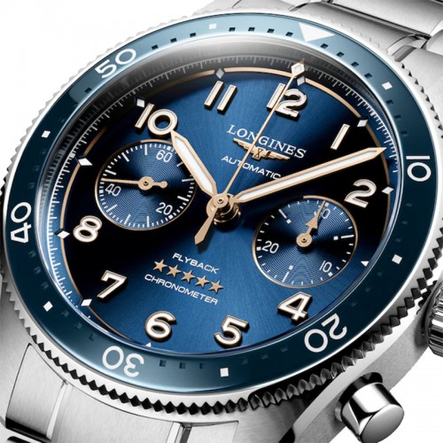 Longines Spirit Flyback blue automatic 42mm - L3.821.4.93.6