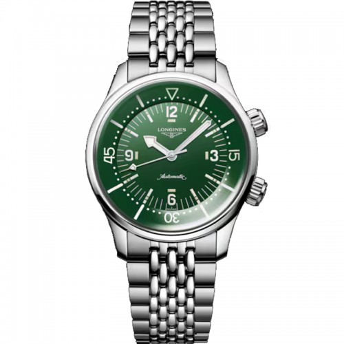 Longines Legend Diver Green automatic watch 39mm - L3.764.4.06.6