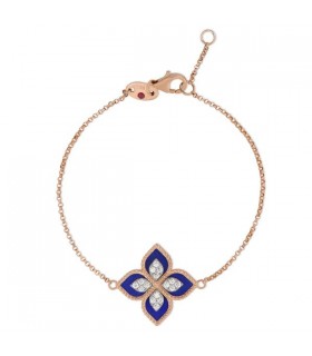 Roberto Coin Princess Flower Blue Lapis diamond bracelet - ADV888BR1837