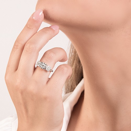Mirco Visconti Three stones diamond ring 0.85ct - AB697/30