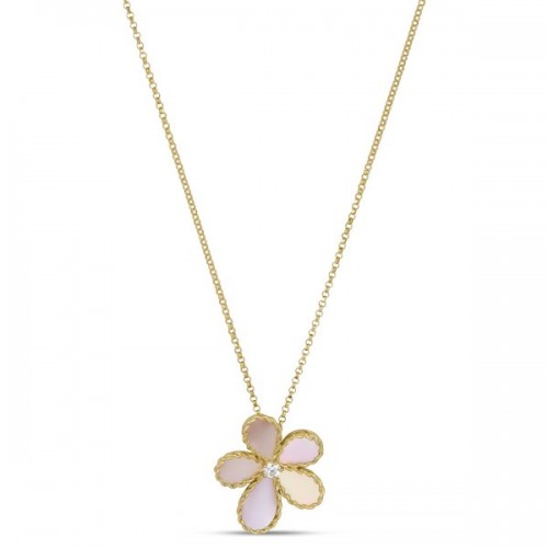 Roberto Coin Jasmine necklace with diamonds and MOP - ADV777CL3646