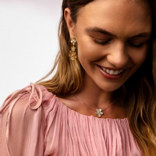 Roberto Coin Jasmine necklace with diamonds and MOP - ADV777CL3646