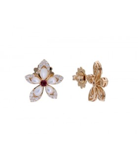 Roberto Coin Tiare earrings with diamonds and MOP - ADV888EA2633