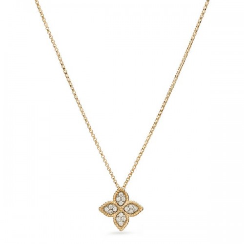 Roberto Coin Princess Flower pendant with diamonds - ADR777CL0680
