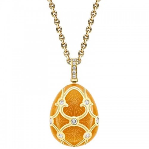 Fabergé Heritage 18ct gold diamond Orange petite egg pendant - 4360