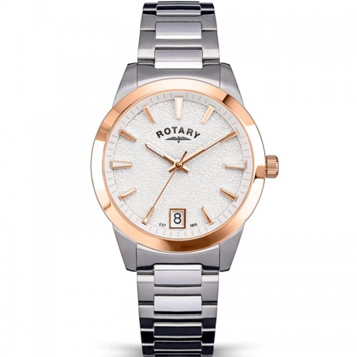 Rotary Heritage Ladies Silver dial Quartz Watch 34MM - RLB10036/06