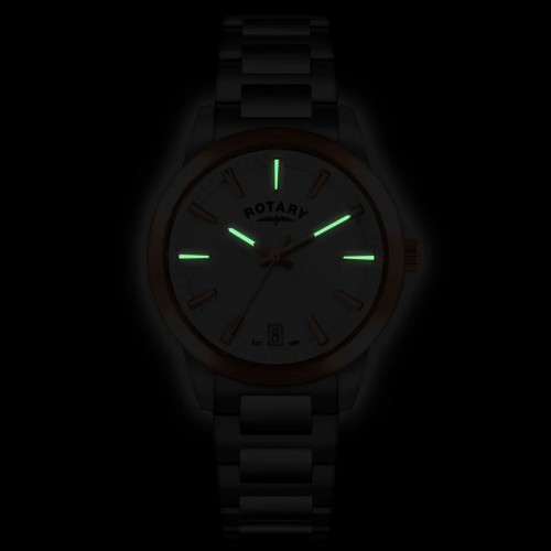 Rotary Heritage Ladies Silver dial Quartz Watch 34MM - RLB10036/06