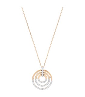 Circle pendant White, Rose Gold plated M - 5349193