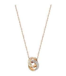 Swarovski Further Pendant, Small, White, Rose Gold Plated - 5240525