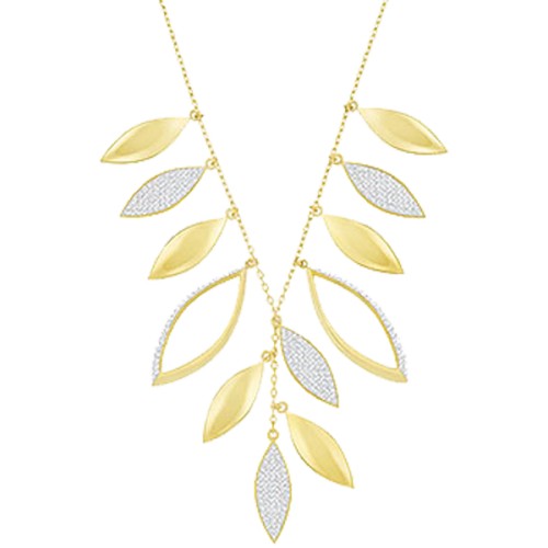 Swarovski Grape Necklace, White, Gold Plated - 5264816